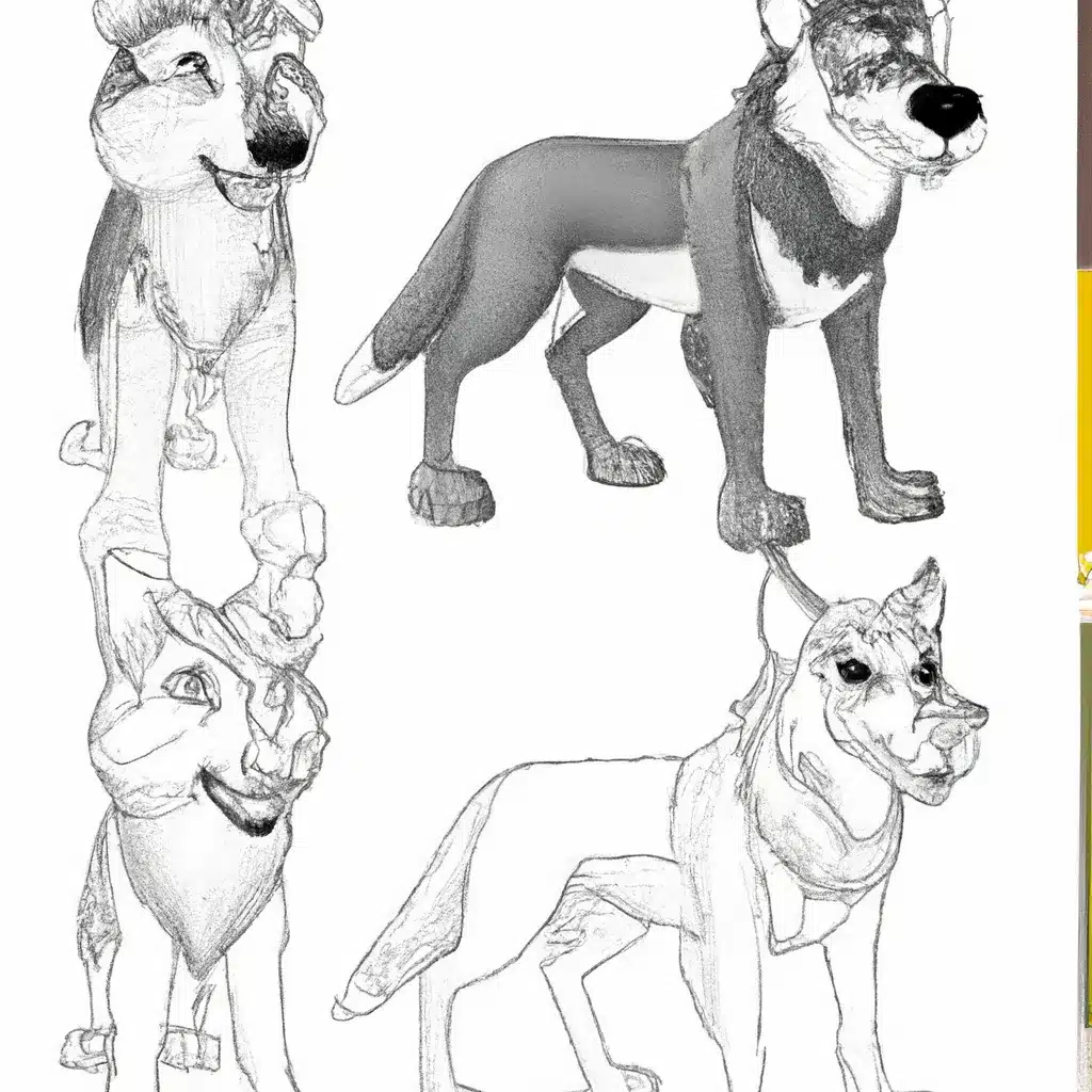 Imagens lobos em 3d