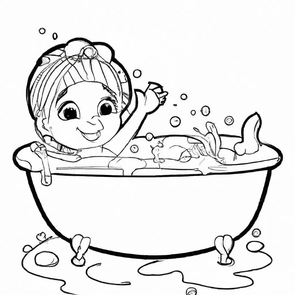 Imagens menina tomando banho