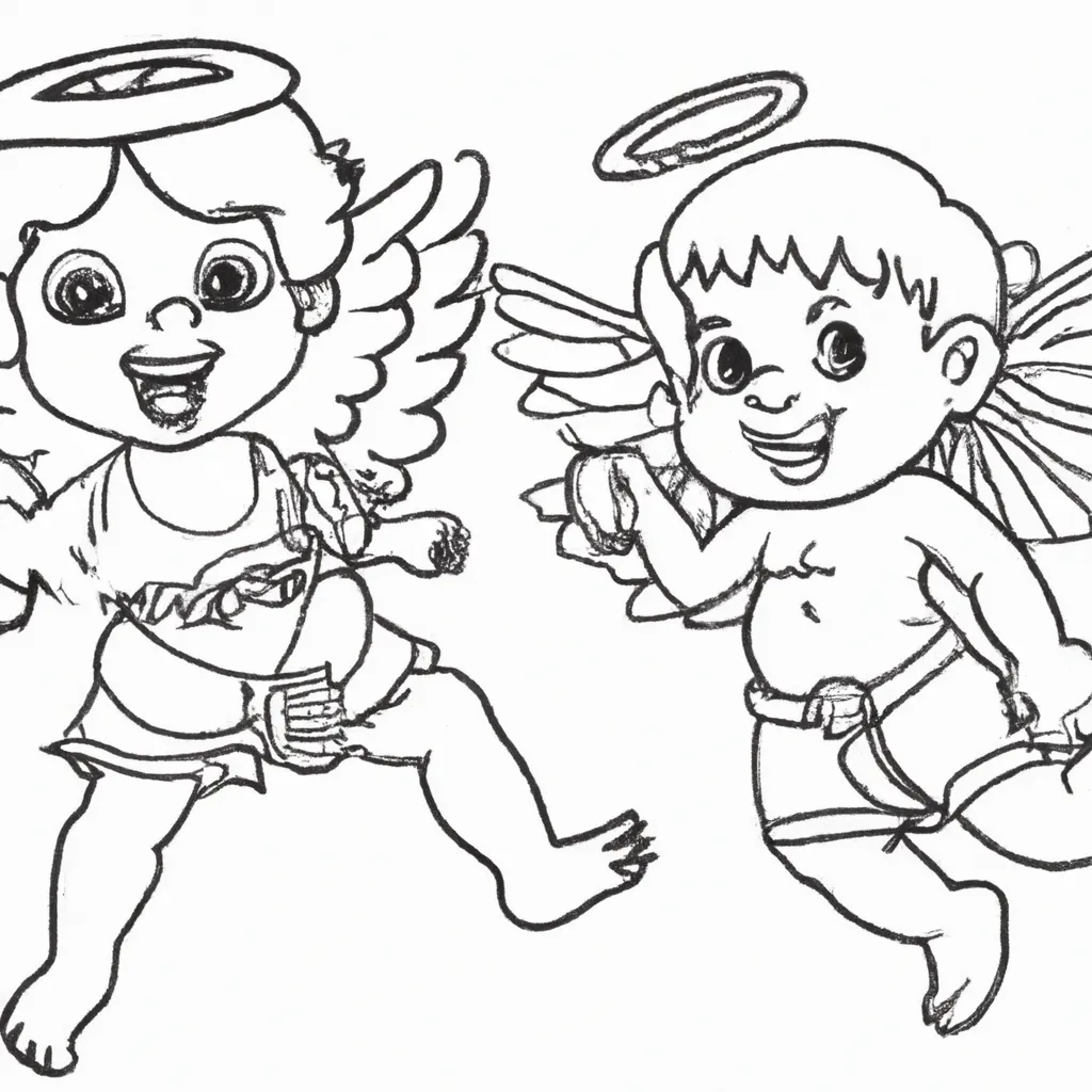 Imprimir Anjinho e Diabinho Imprimir Anjinho e Diabinho