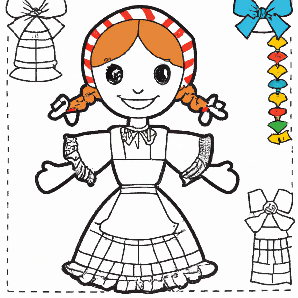10 Lindos Desenhos de Boneca Junina para Imprimir e Colorir!
