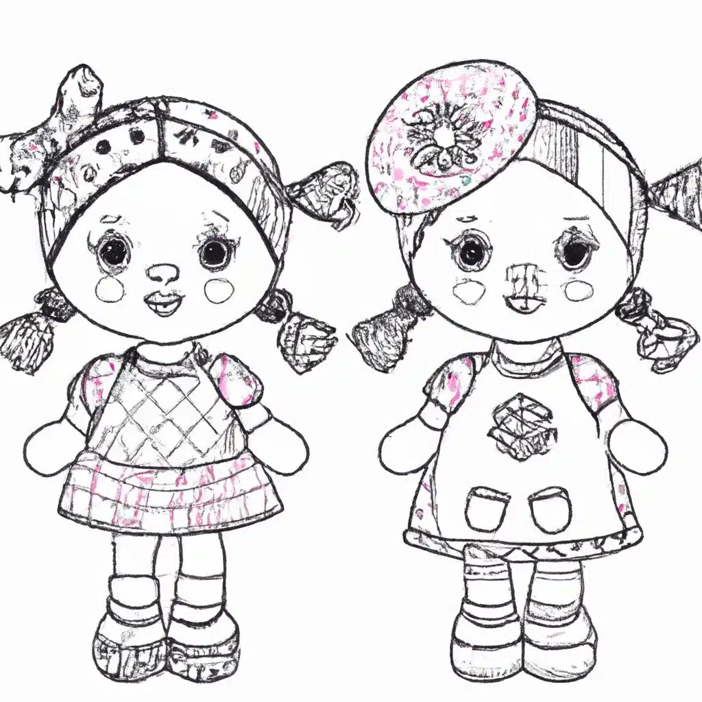 7 Desenhos de Bonecas Fofas para Imprimir e Colorir