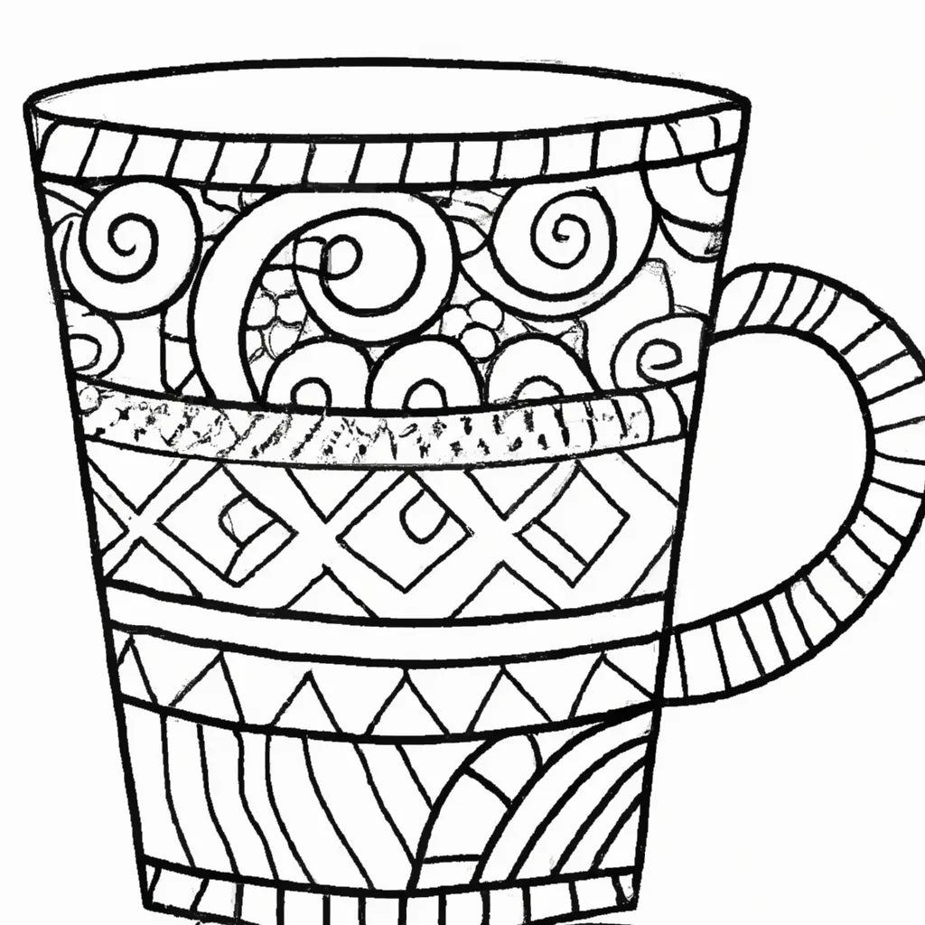 10 Desenhos de Canecas para Imprimir e Colorir!