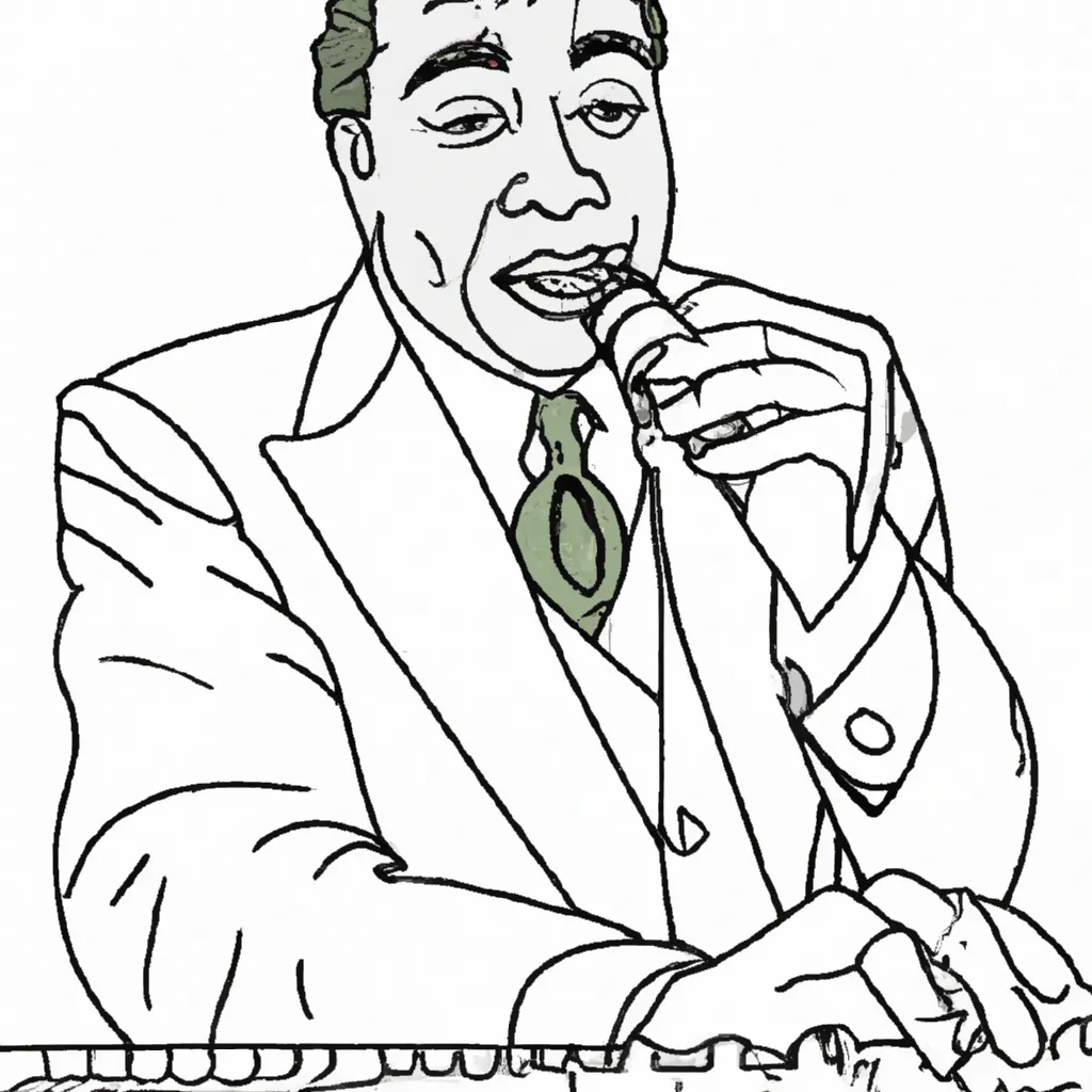 10 Desenhos de Duke Ellington para Imprimir e Colorir