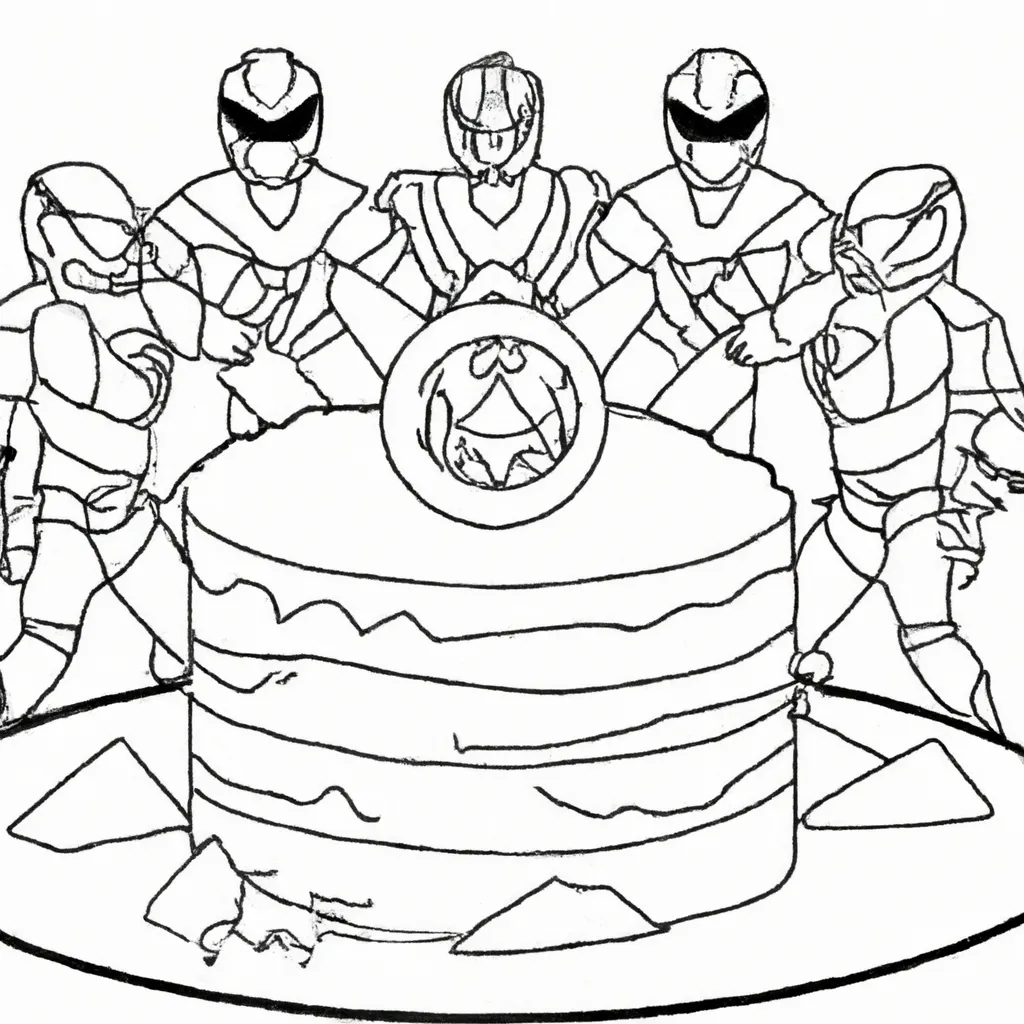 Imprimir bolo de aniversario power rangers