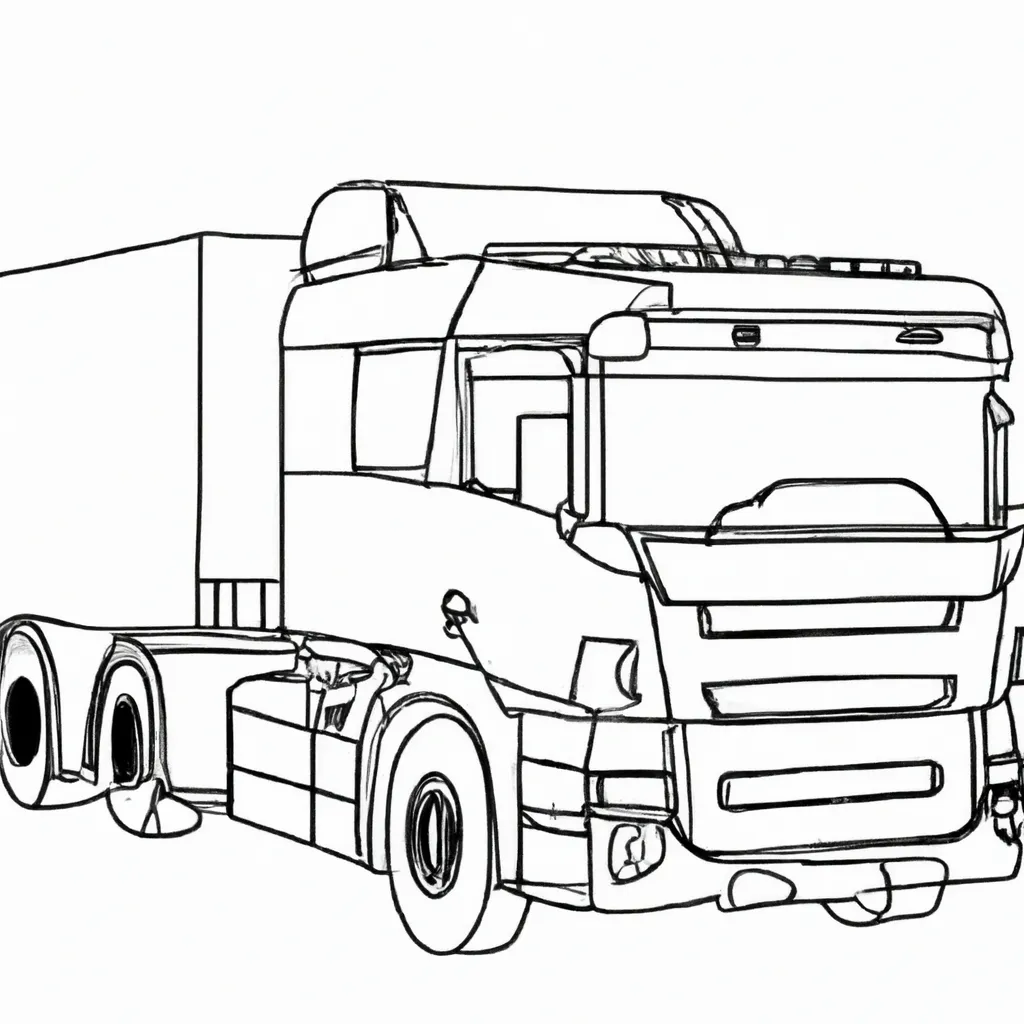 10 Desenhos de Caminhão Scania para Imprimir e Colorir!