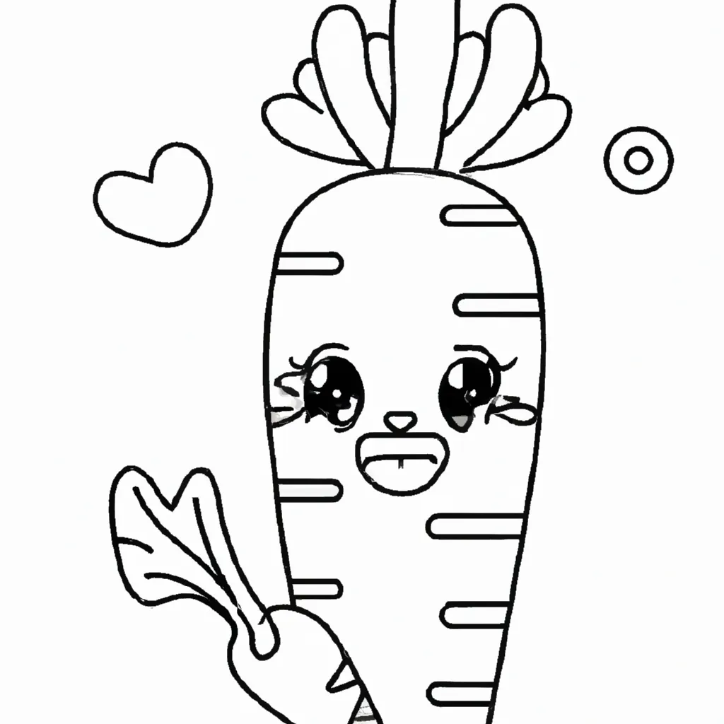 Imprimir cenoura kawaii