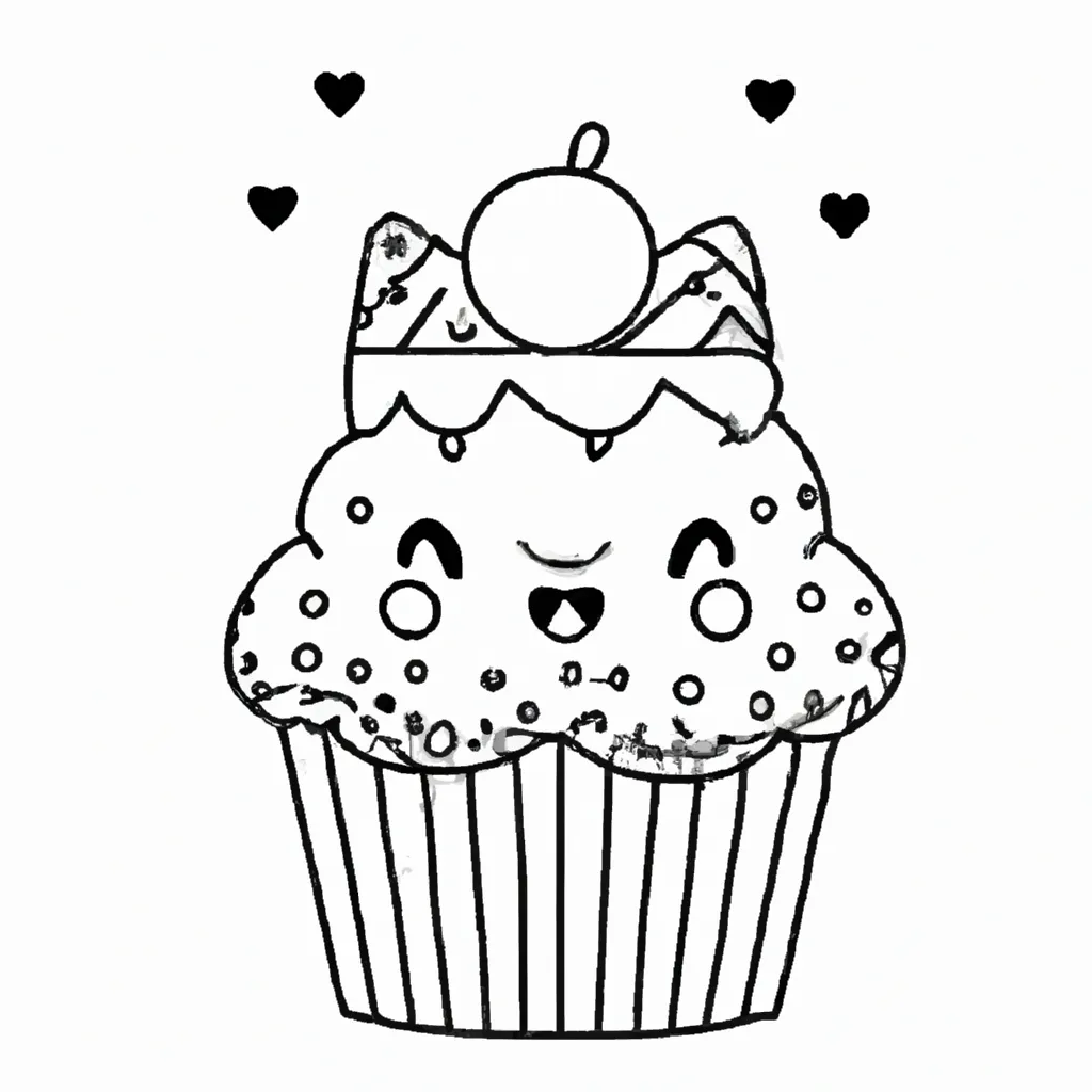 Imprimir cupcake Kawaii