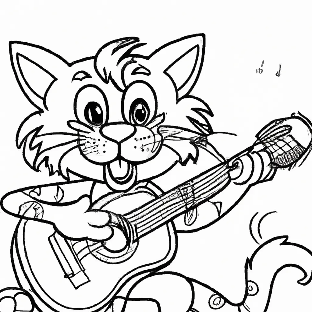 Moldes gato tocando violao Moldes gato tocando violao