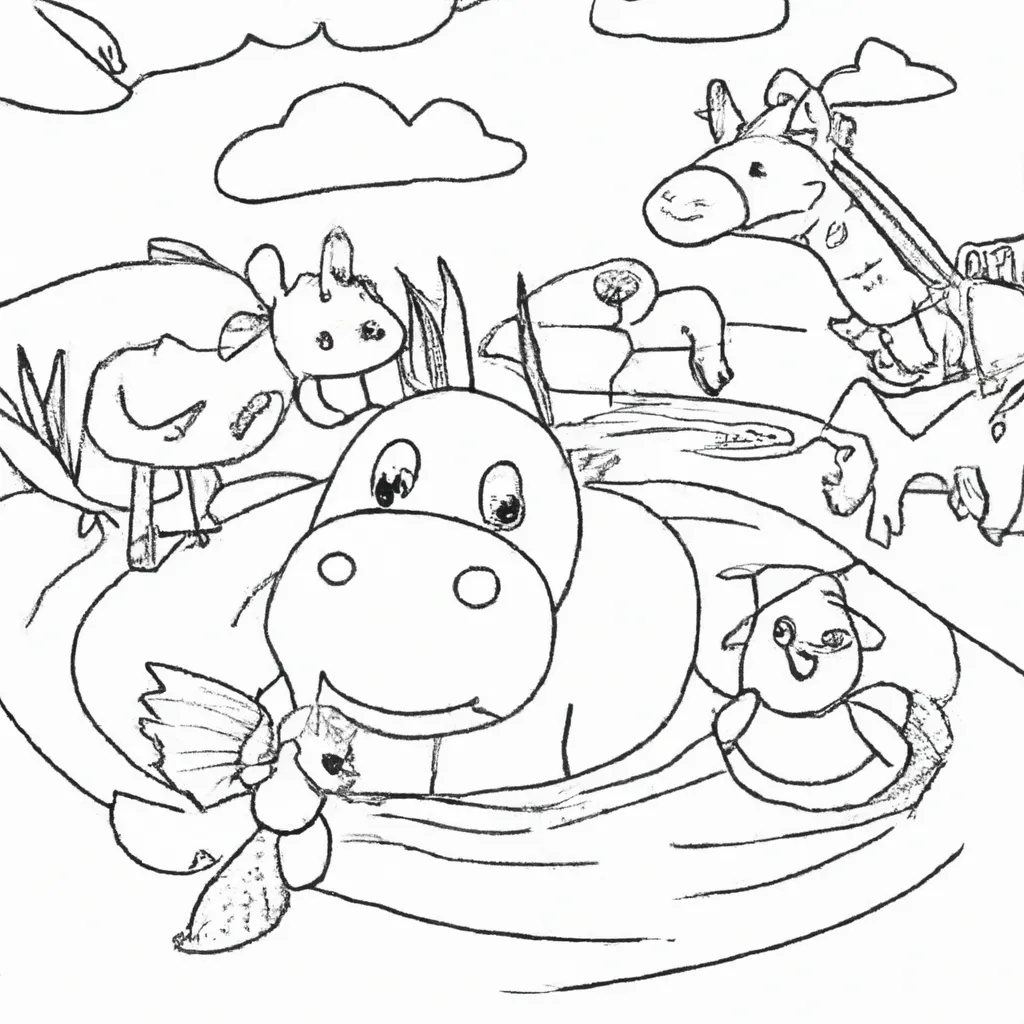 Animais da Arca de Noé: Desenhos para Imprimir e Colorir