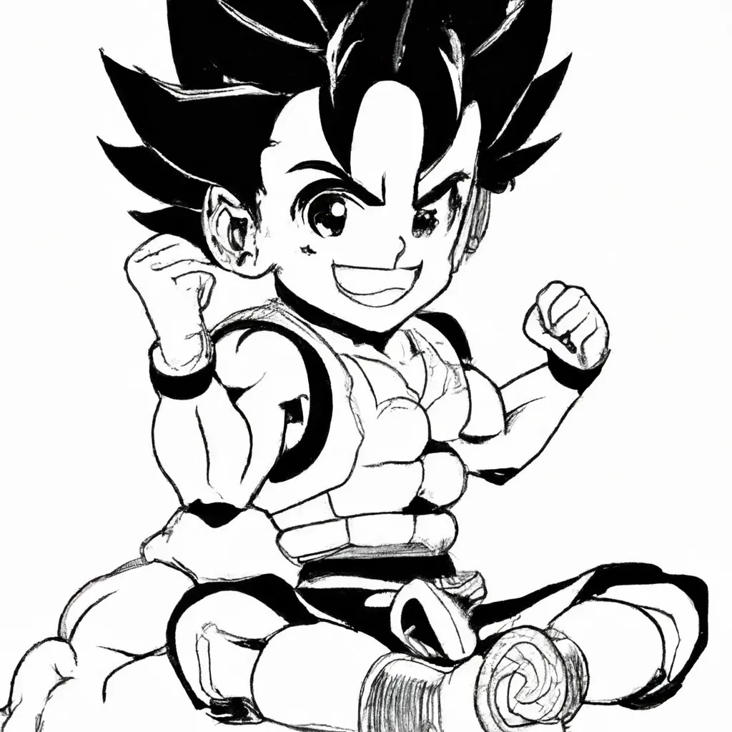 Goku Criança: Desenhos para Imprimir e Colorir