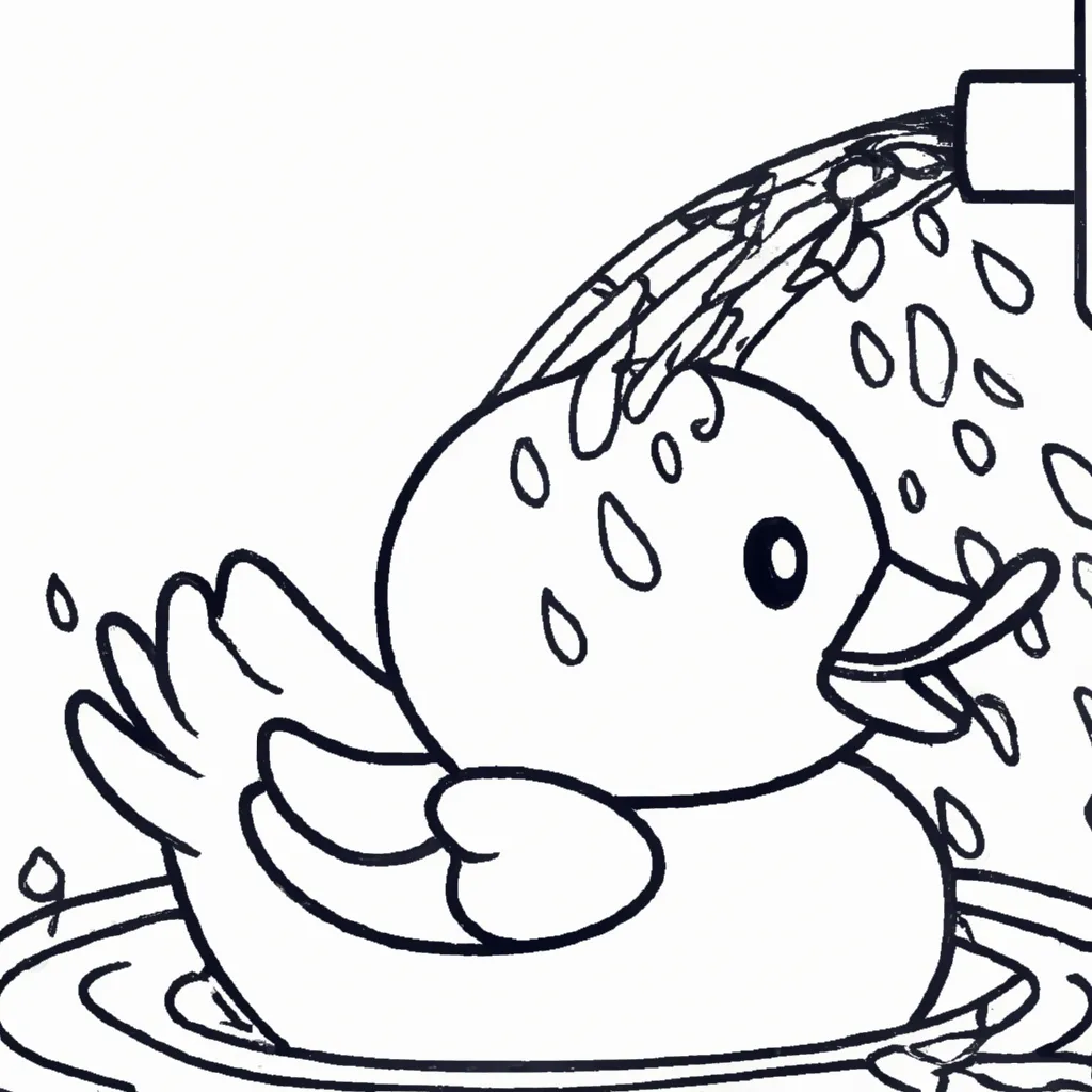 Vetores Pato Tomando Banho