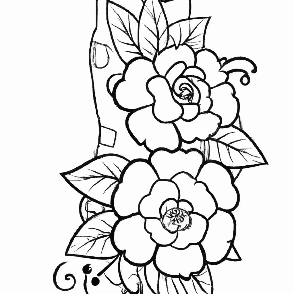 Vetores Tatuagens de Flores Vetores Tatuagens de Flores