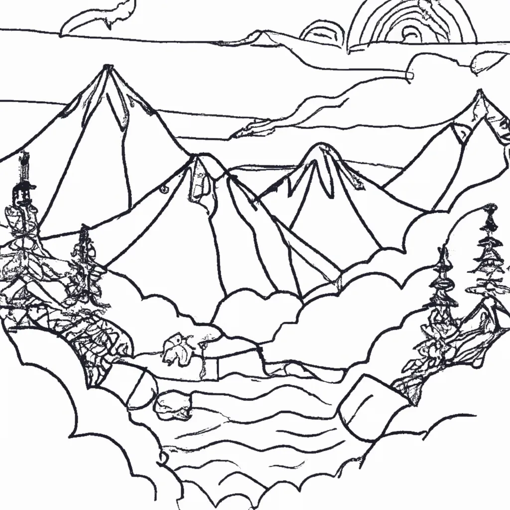 Vetores Tatuagens de Paisagens