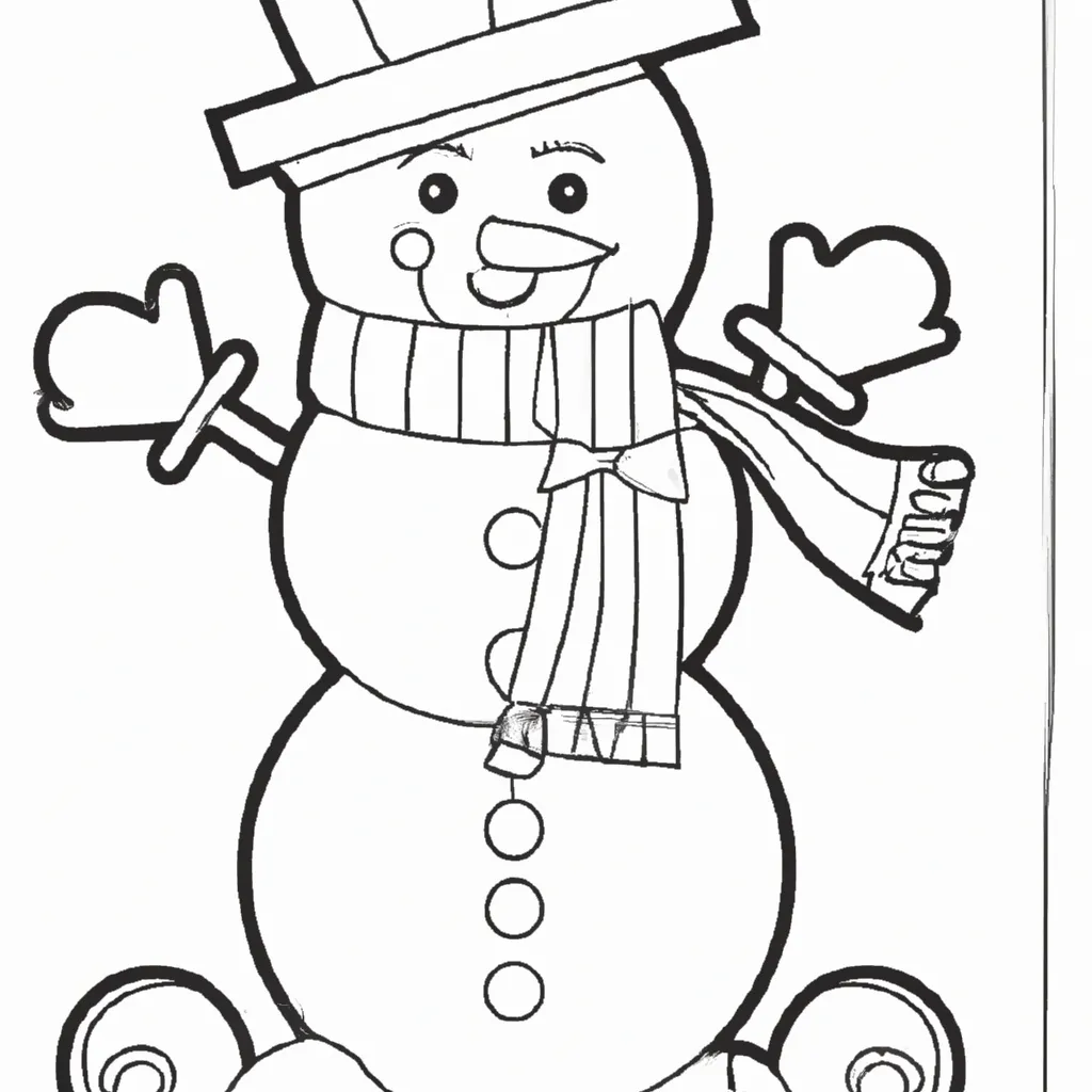 7 Desenhos de Bonecos de Neve de Natal para Imprimir e Colorir