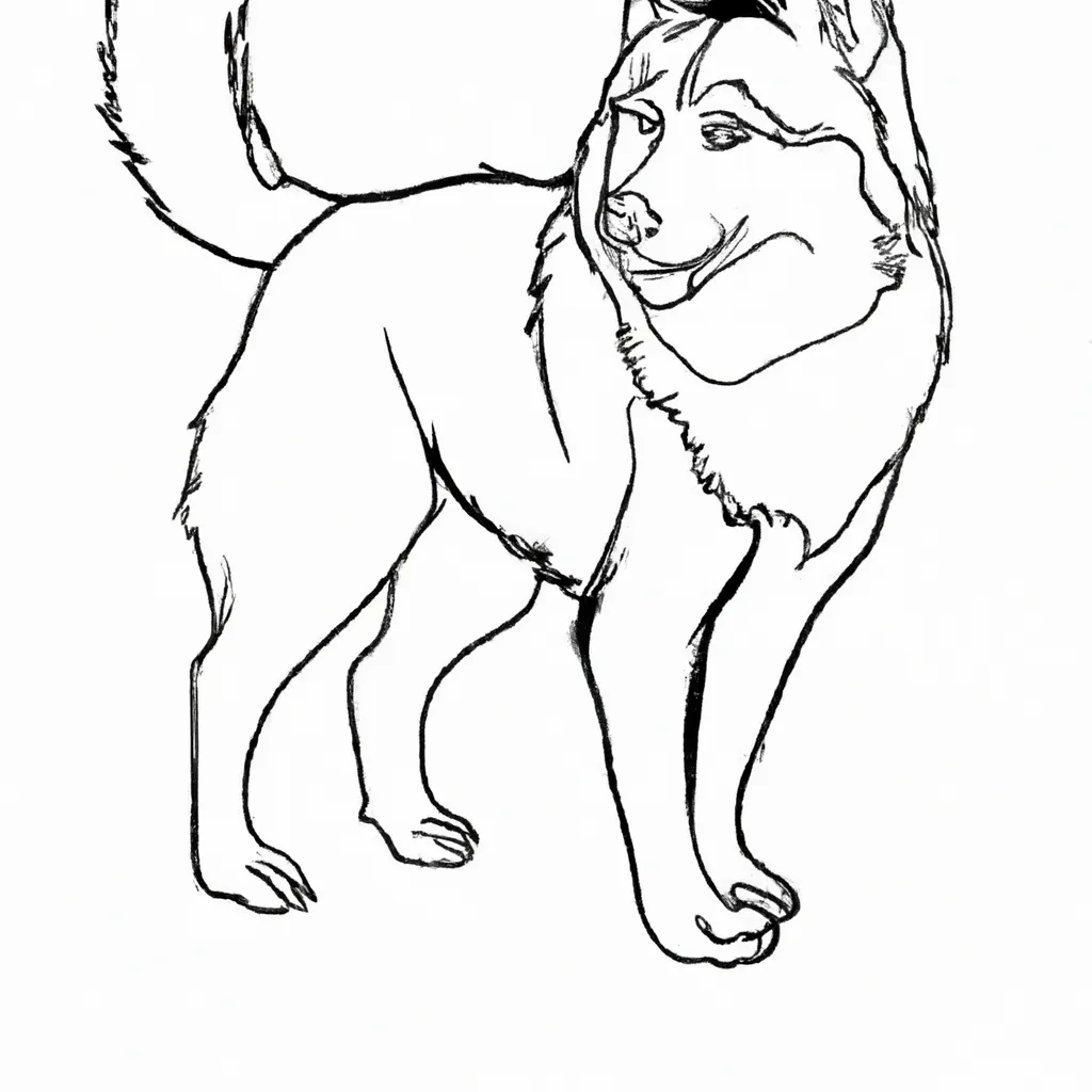 Vetores como desenhar um husky siberiano