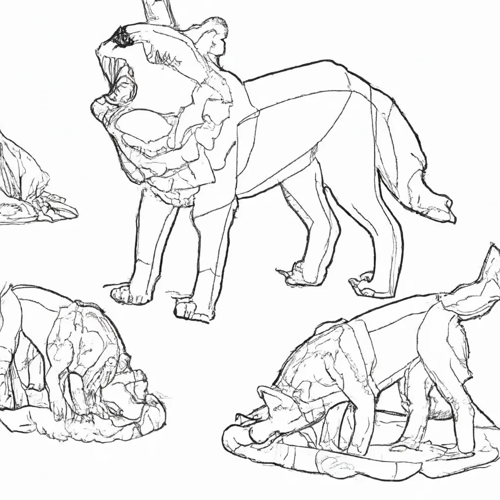 Vetores lobos em 3d