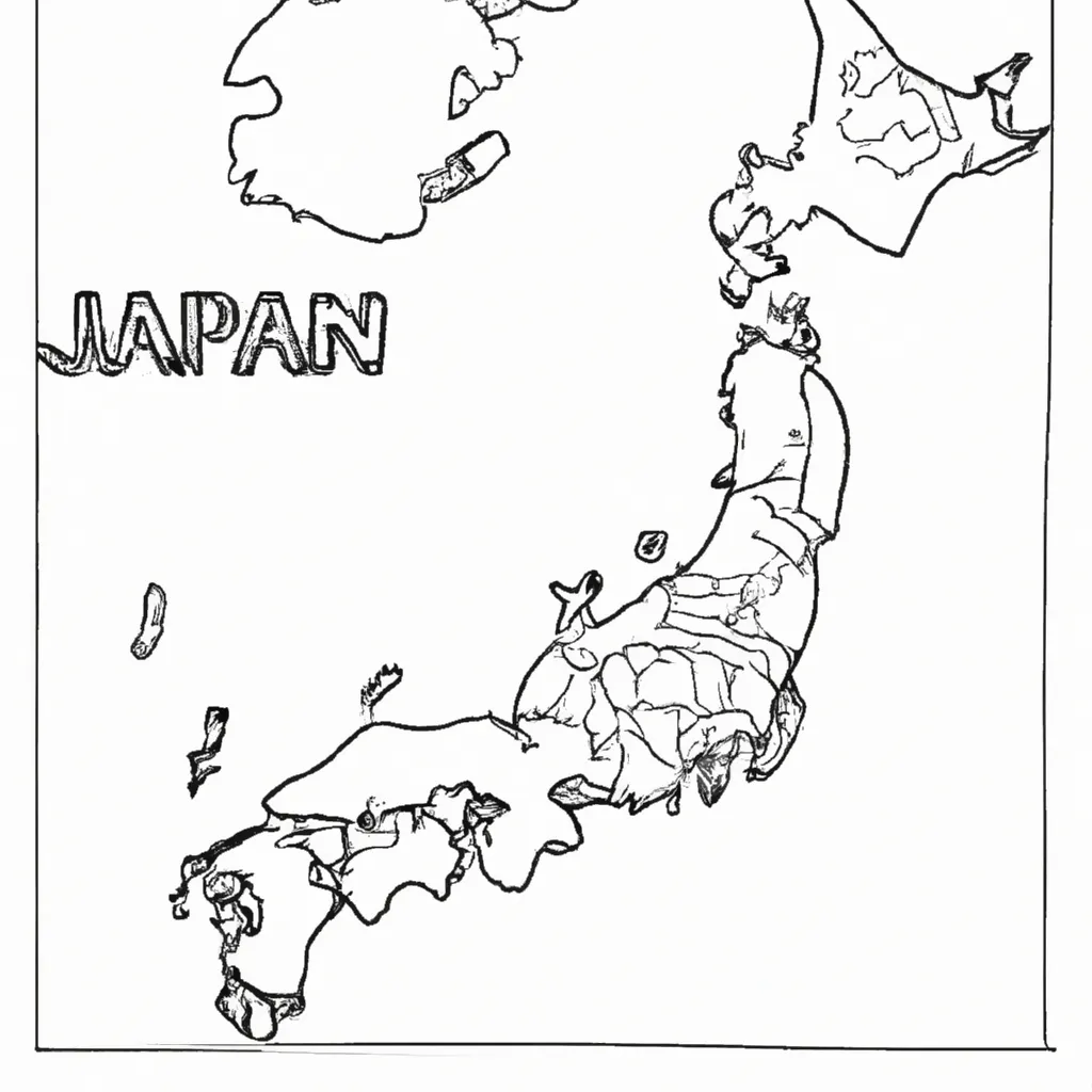 Mapa do Japão para imprimir e colorir: diversão garantida!