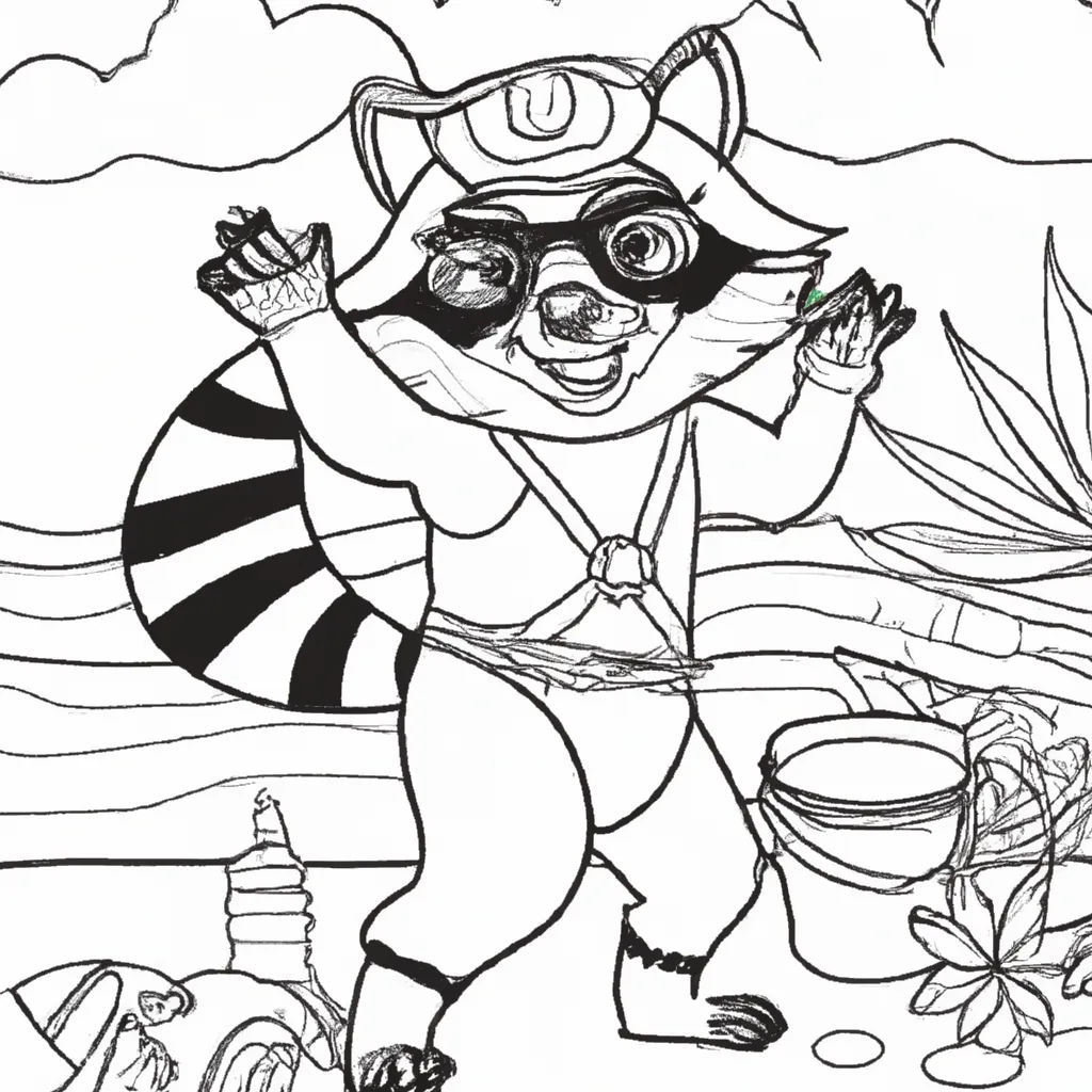 10 Desenhos de Marine the Raccoon para Imprimir e Colorir