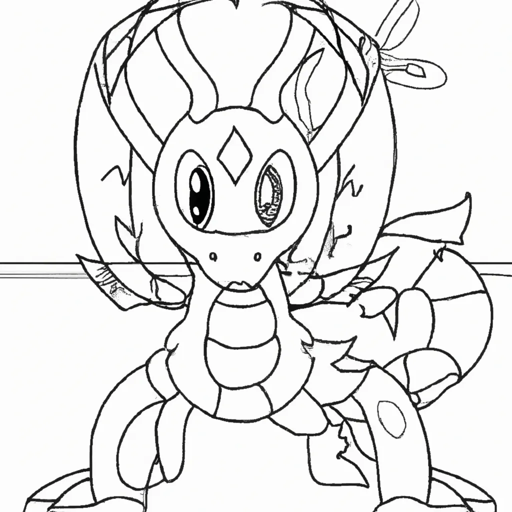 10 Desenhos de Pokémon Kingdra para Imprimir e Colorir