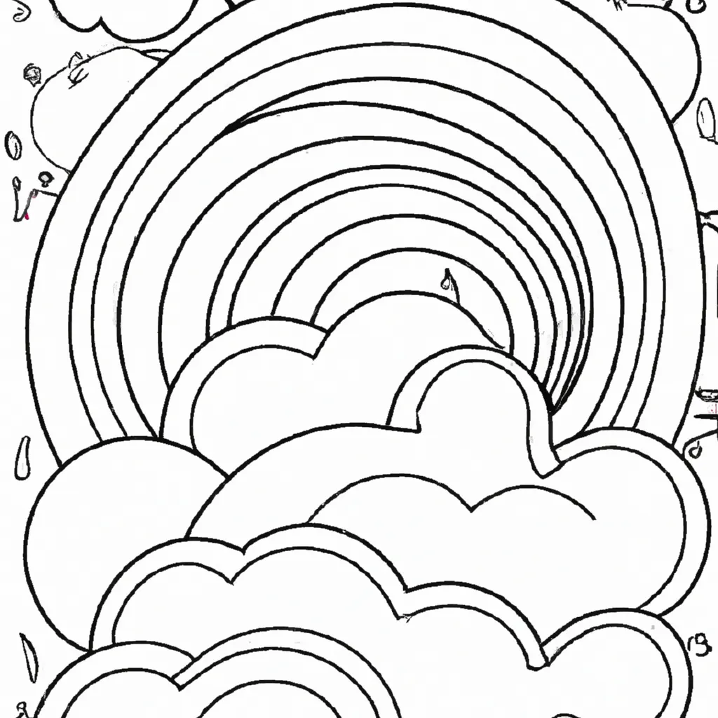 Dicas arco iris com nuvens