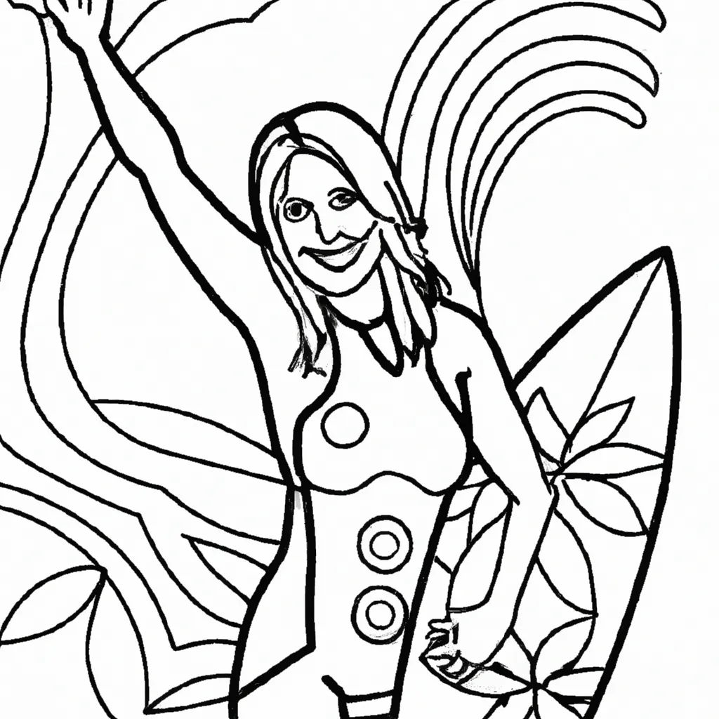 10 Desenhos de Bethany Hamilton para Imprimir e Colorir