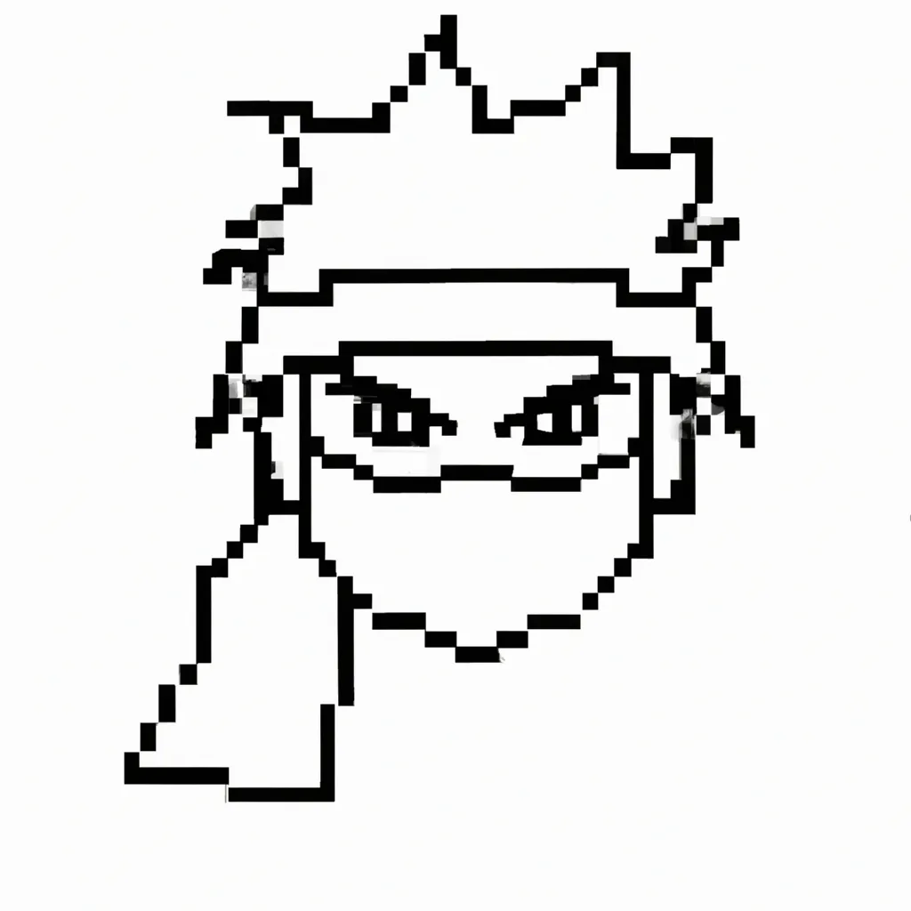 Figura Kakashi em Pixel Art