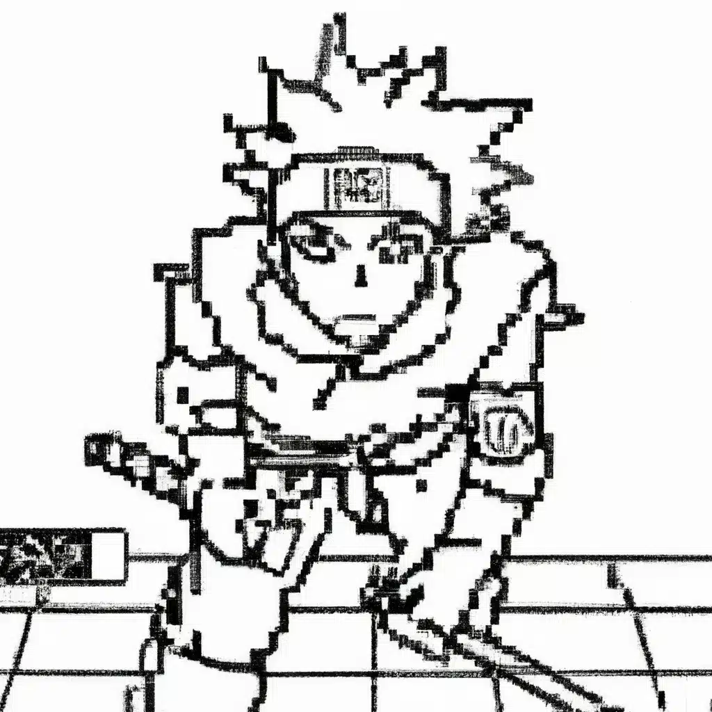 Figura Naruto em Pixel Art