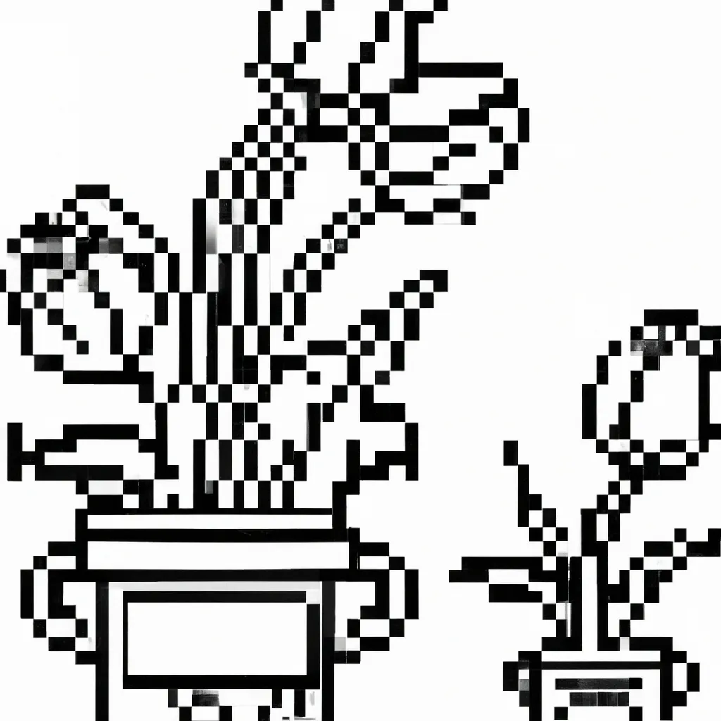 Figura Tulipas em Pixel Art
