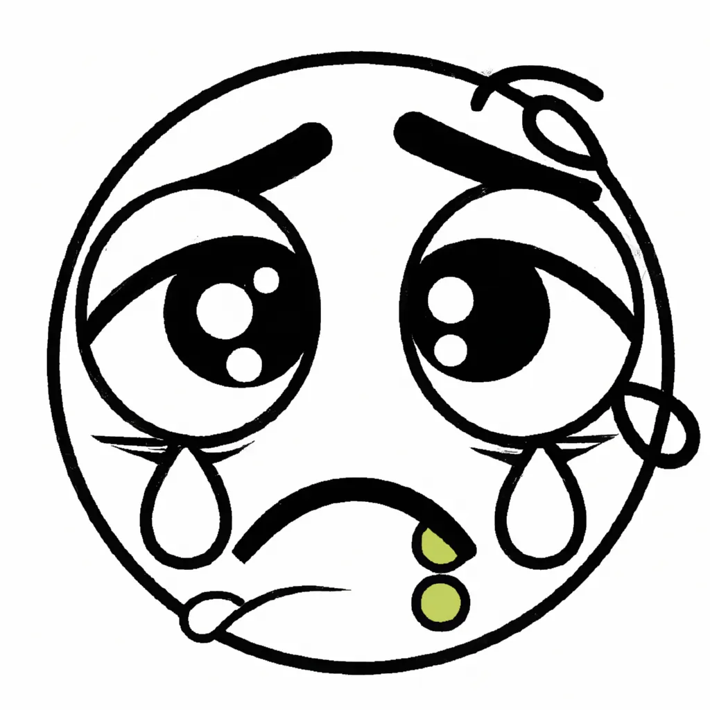 Figura emoji ansiosa