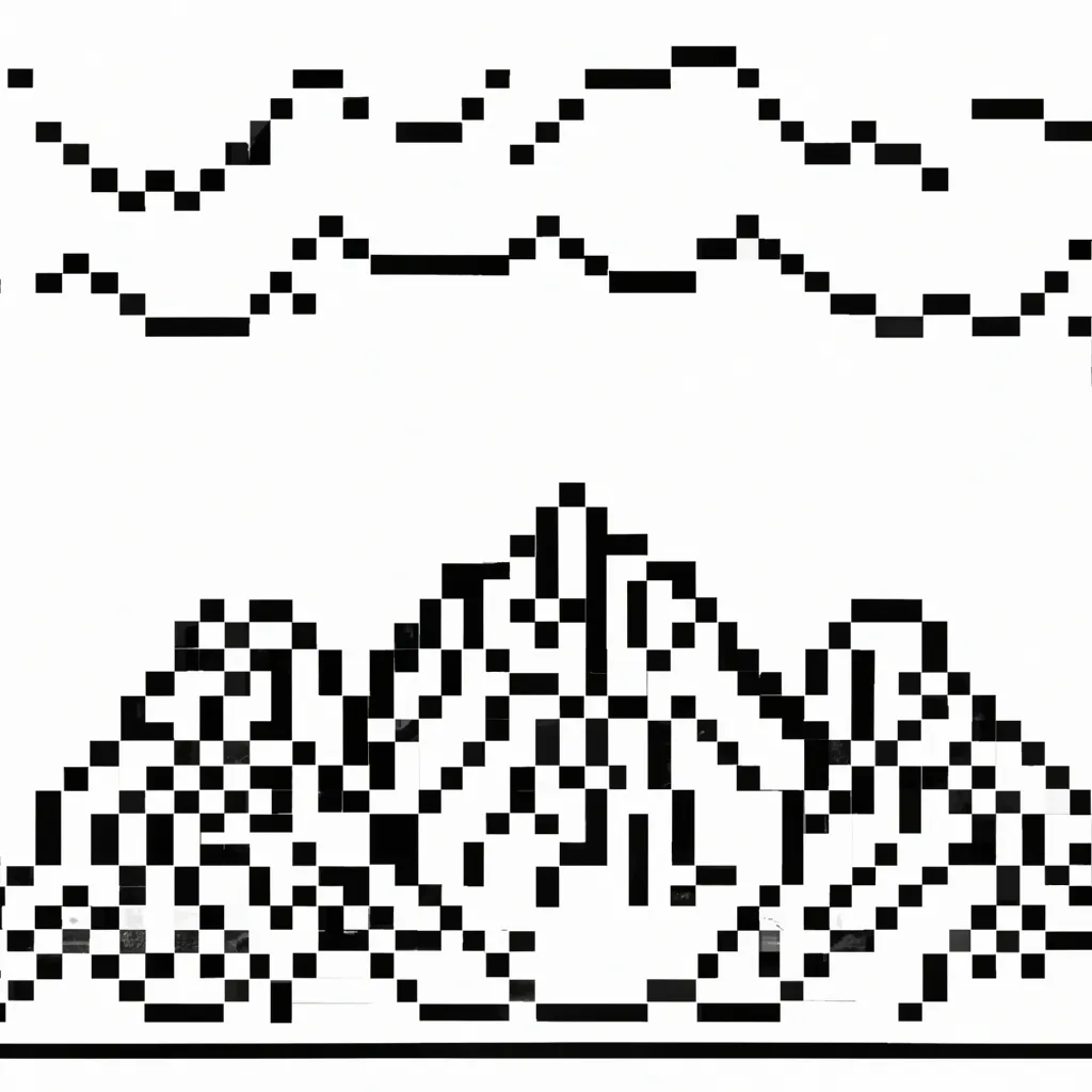 Fotos Montanhas em Pixel Art 2