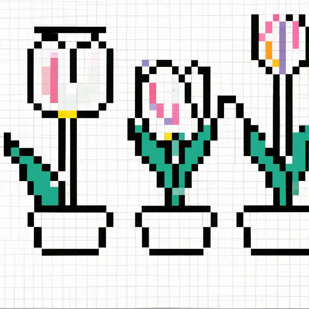 Ideias Tulipas em Pixel Art 1
