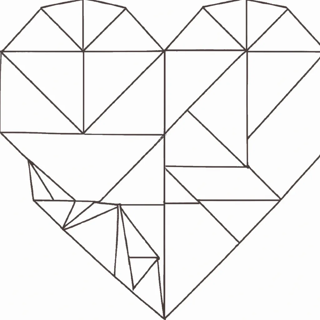 Imagens coracao de tangram2 Imagens coracao de tangram2