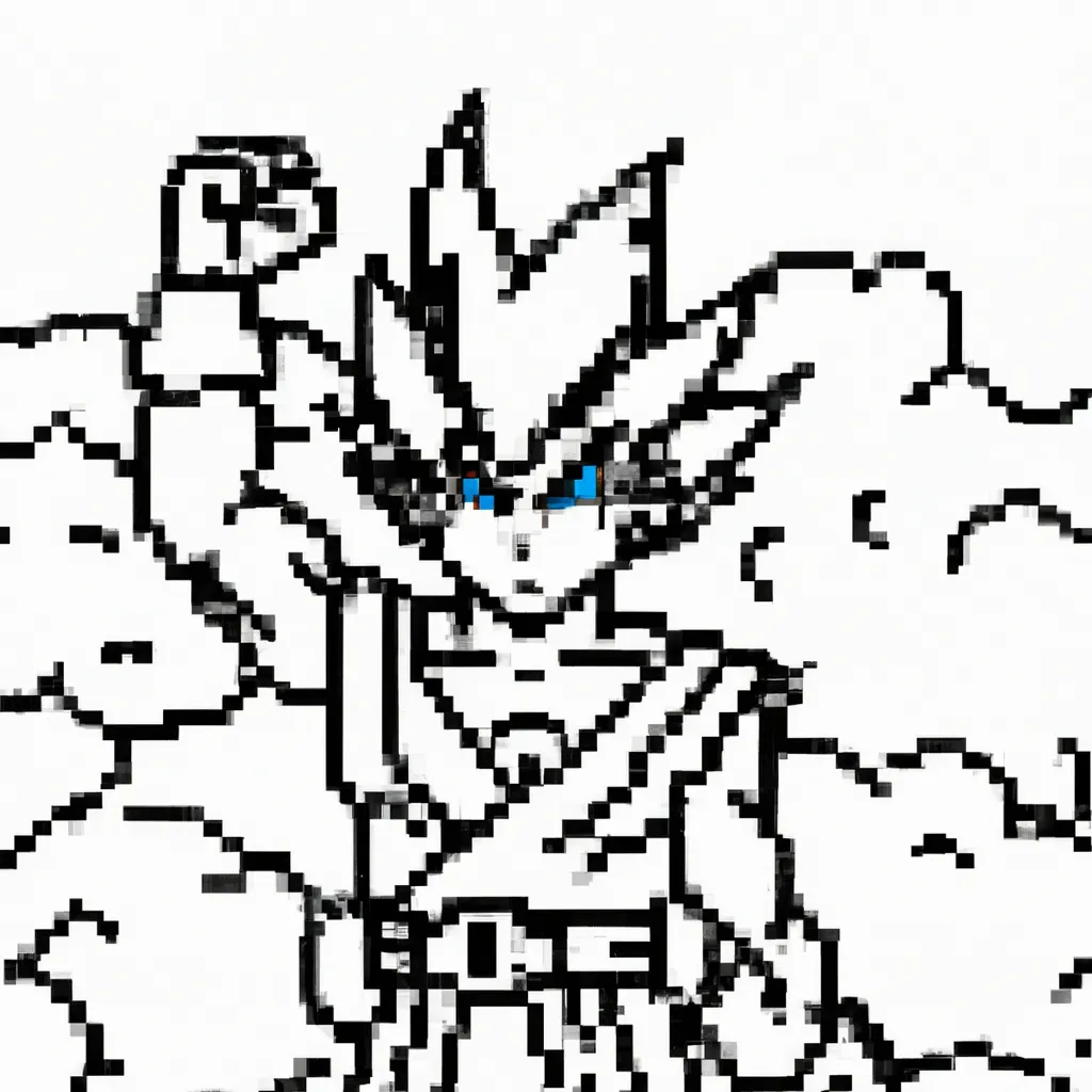 Imprimir Goku em Pixel Art