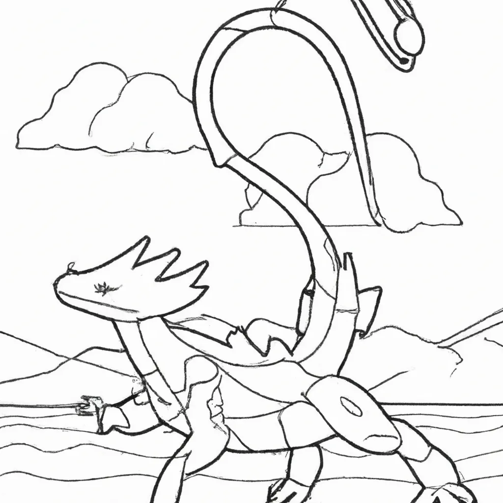 10 Desenhos de Pokémon Kingdra para Imprimir e Colorir