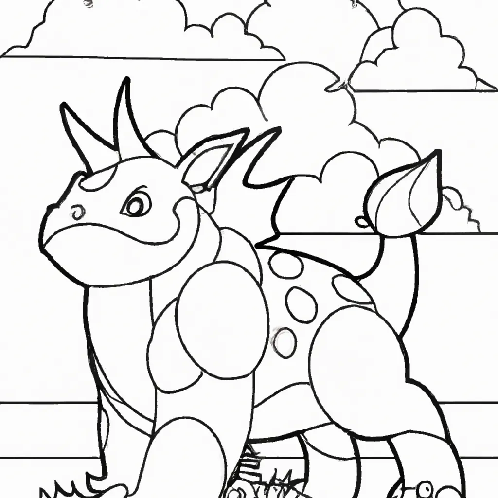 Desenhos Incríveis de Pokémon Rhydon para Imprimir e Colorir