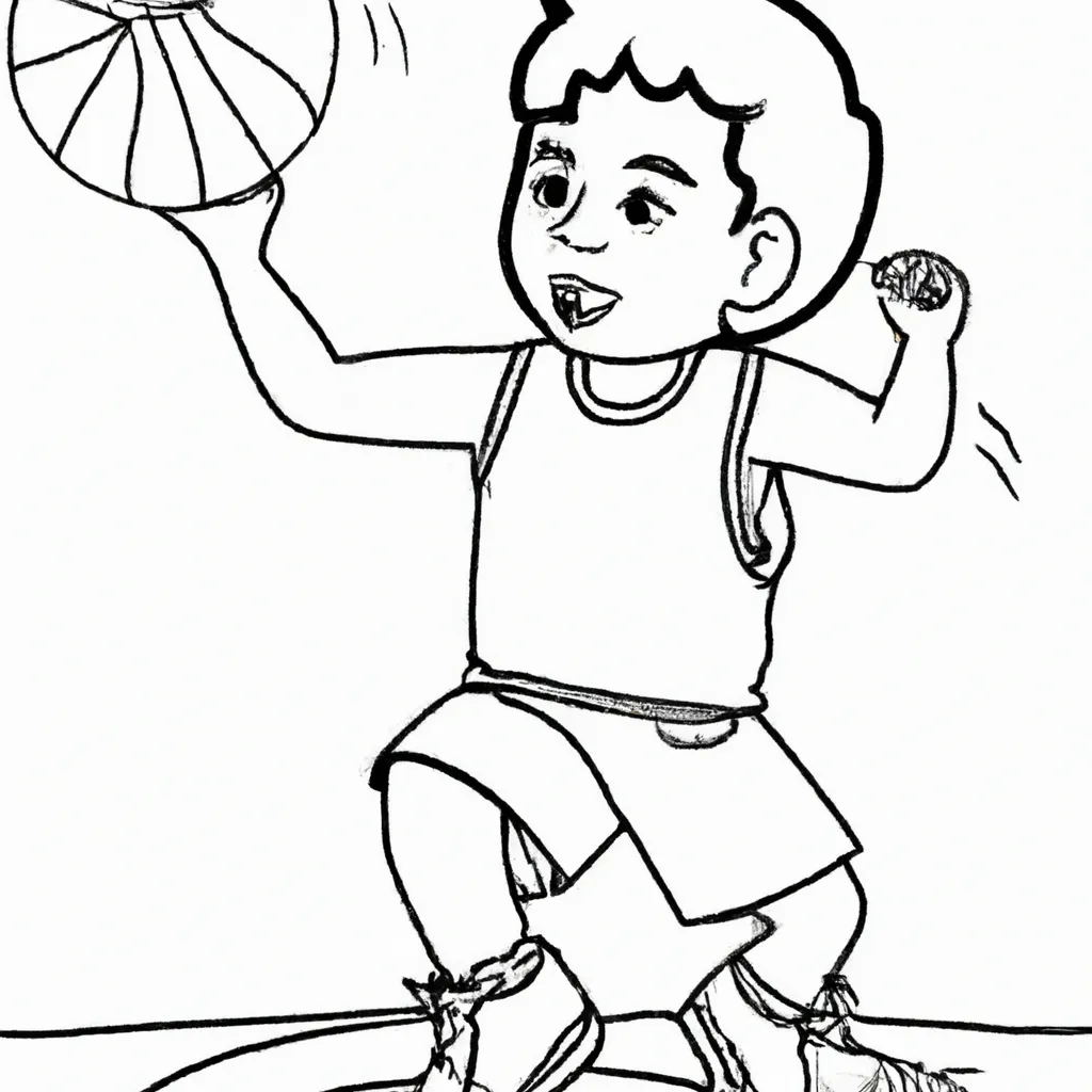 Imprimir crianca jogando basquete Imprimir crianca jogando basquete