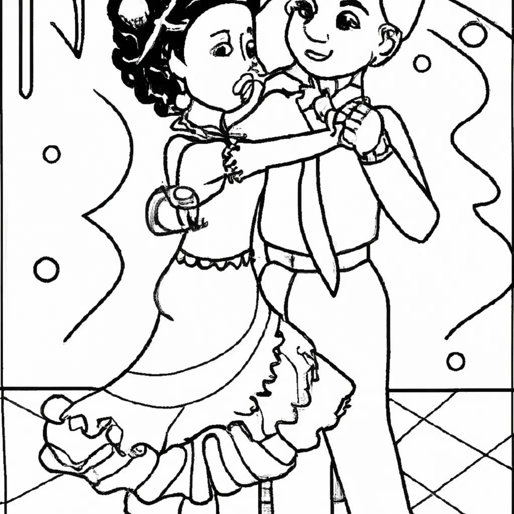 Divirta Se Com 7 Desenhos De Dança De Salão Para Colorir