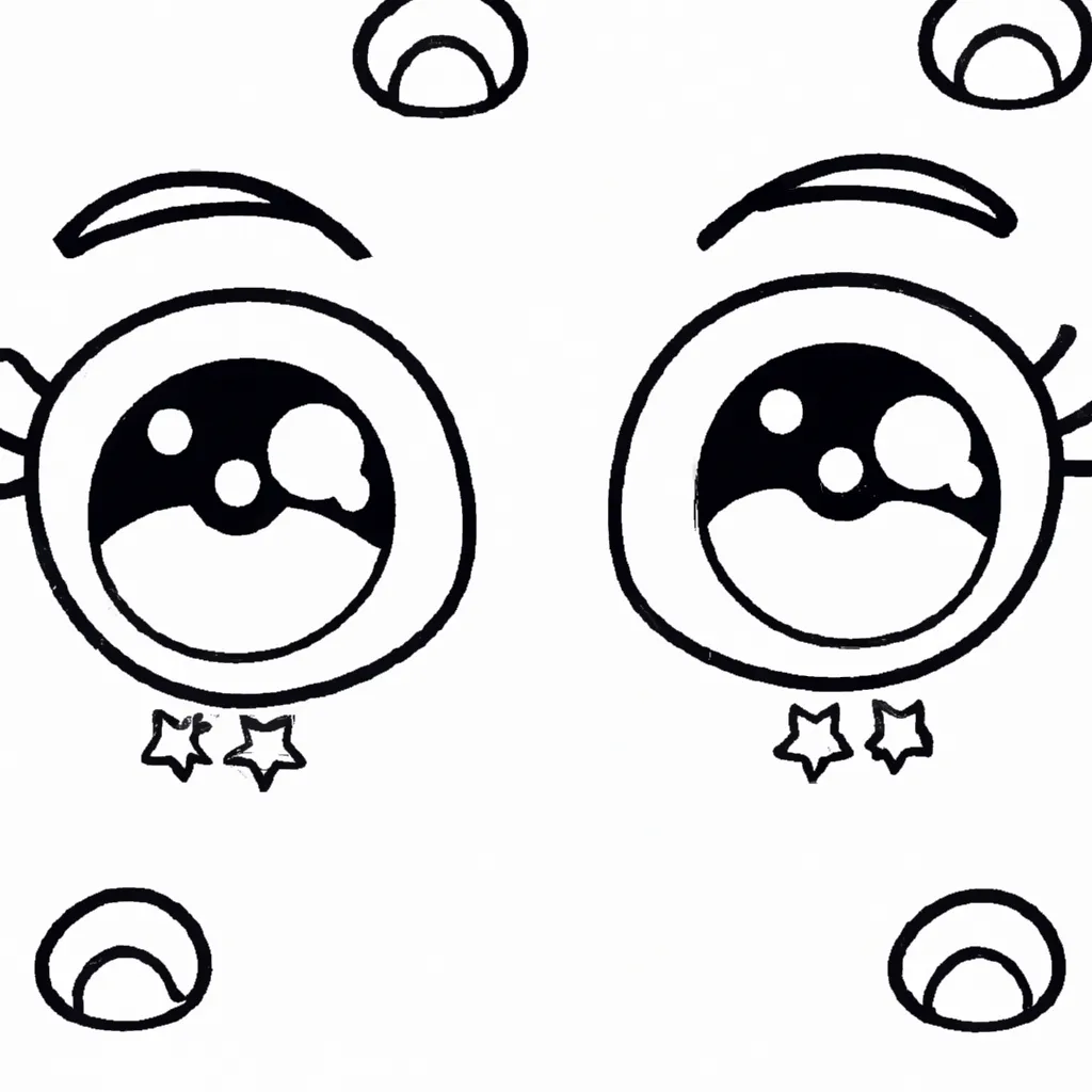 Imprimir olhinhos kawaii