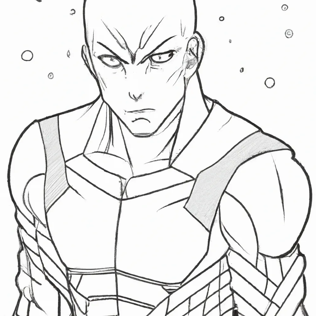 10 Desenhos de Genos de One Punch Man para Imprimir e Colorir