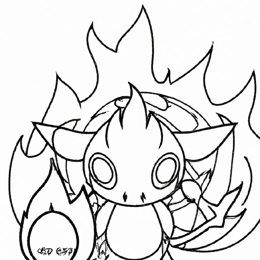 Moldes Pokemon Fogo Fire 1