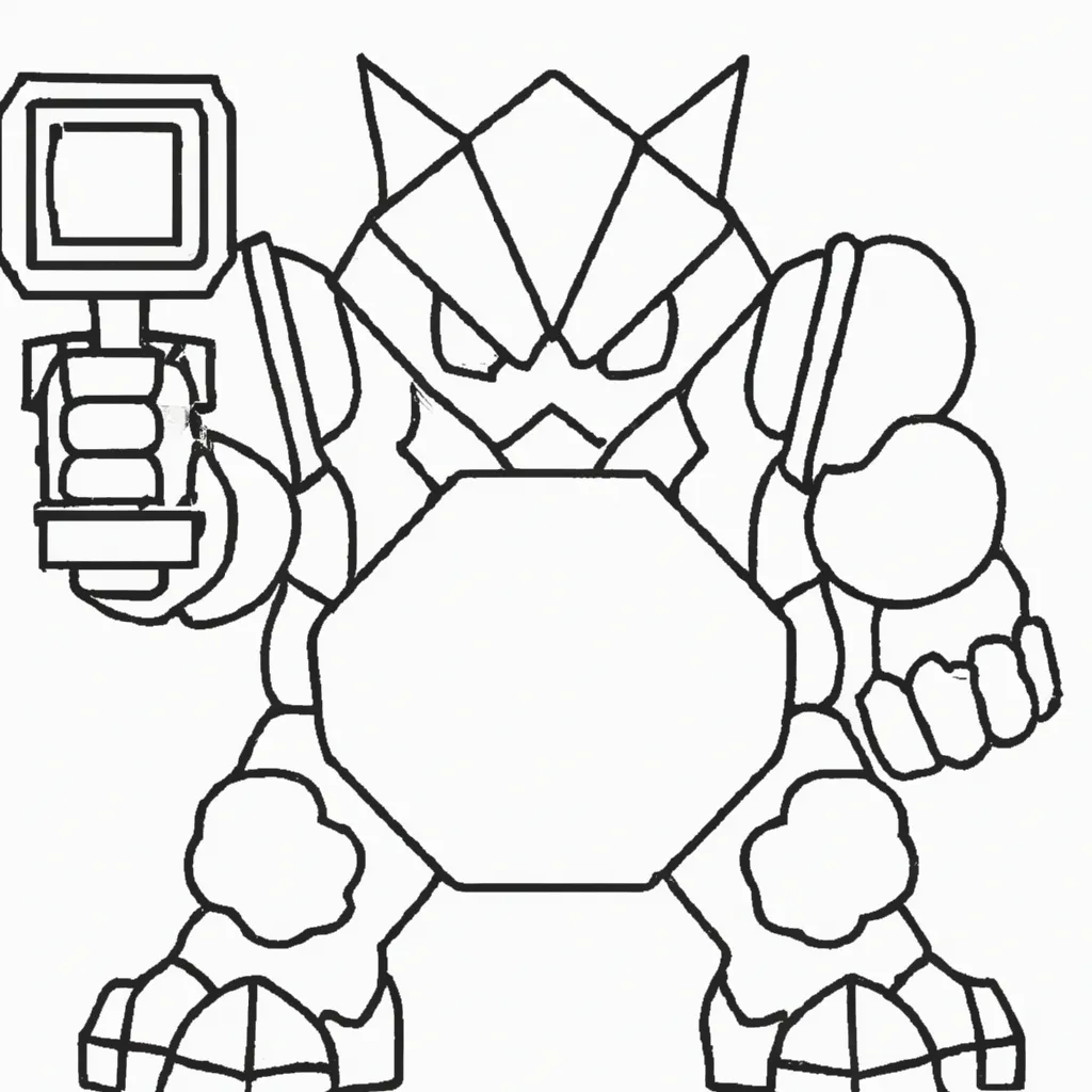 Moldes Pokemon Golem 1