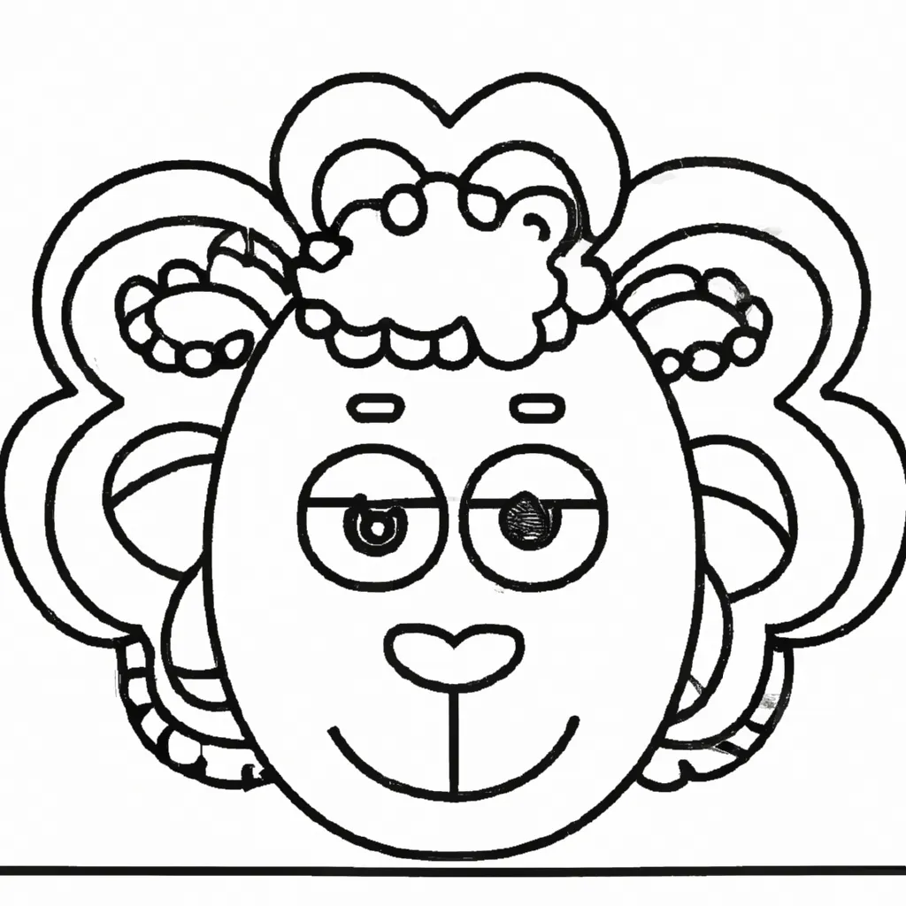 10 Desenhos de Cara de Ovelha para Imprimir e Colorir