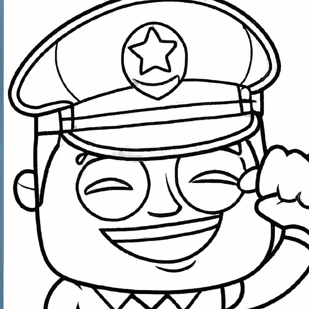 Moldes emoji de policial