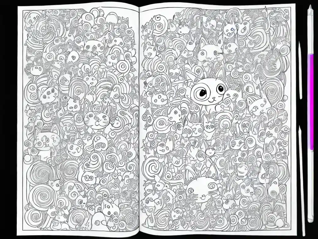 Atividades desenhos colorir kawaii animais 4
