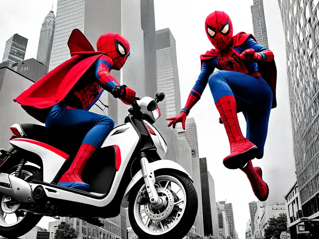 Atividades patinete homem aranha