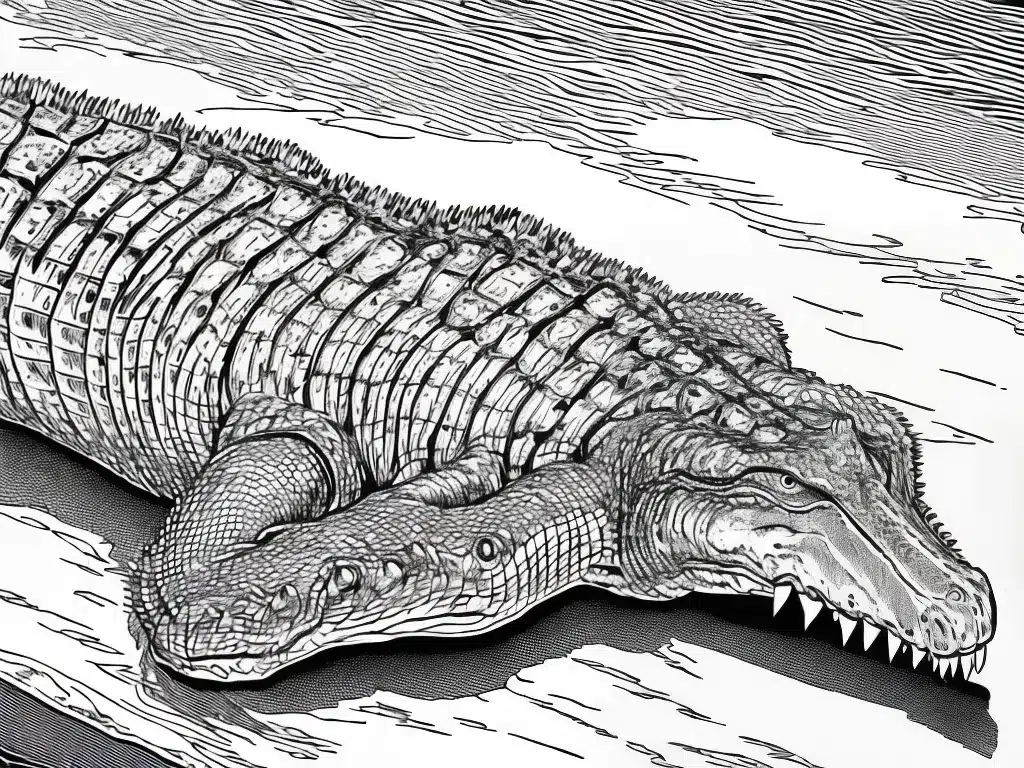 Desenhos crocodilo americano 4