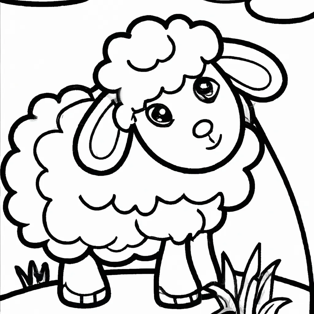 7 Desenhos de Ovelhinha de Páscoa para Imprimir e Colorir