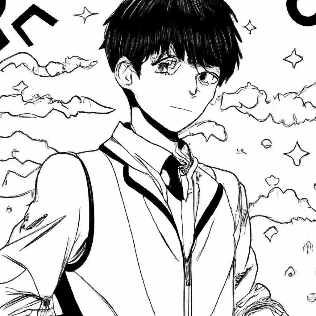 10 Desenhos de Ritsu Kageyama para Imprimir e Colorir