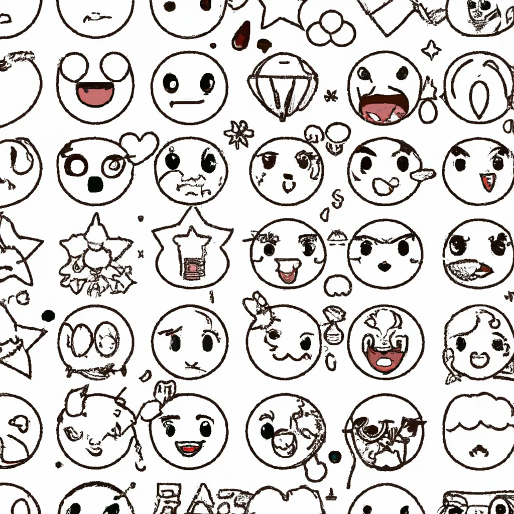 10 Desenhos de Emojis Kawaii para Imprimir e Colorir